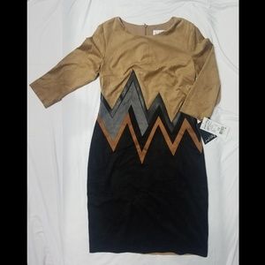 Joseph Ribkoff Faux Suede Dress-Size 10